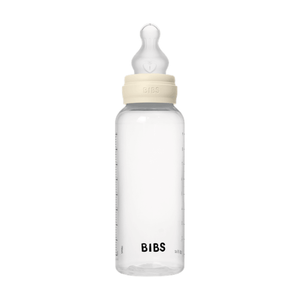 BIBS - Set complet biberon anticolici PP fara BPA, 270 ml, Silicon, Ivory