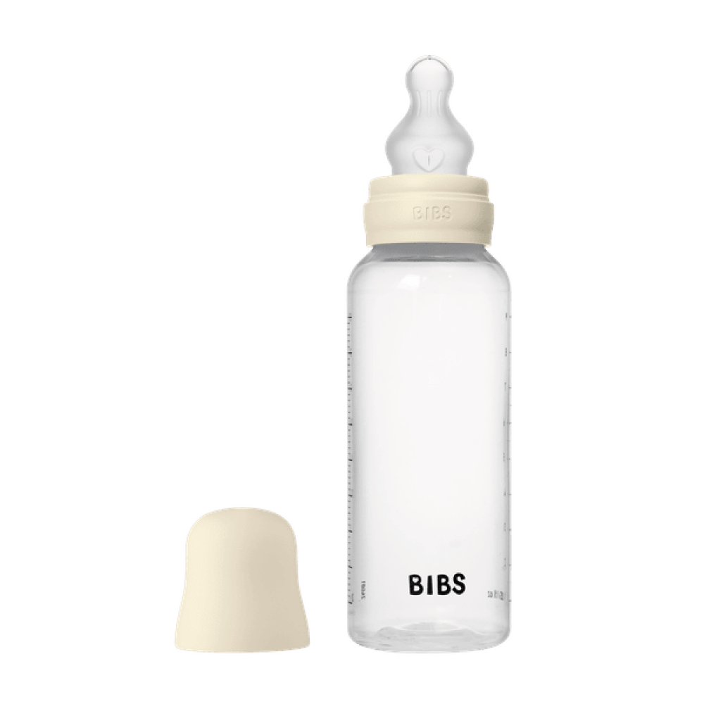 BIBS - Set complet biberon anticolici PP fara BPA, 270 ml, Silicon, Ivory