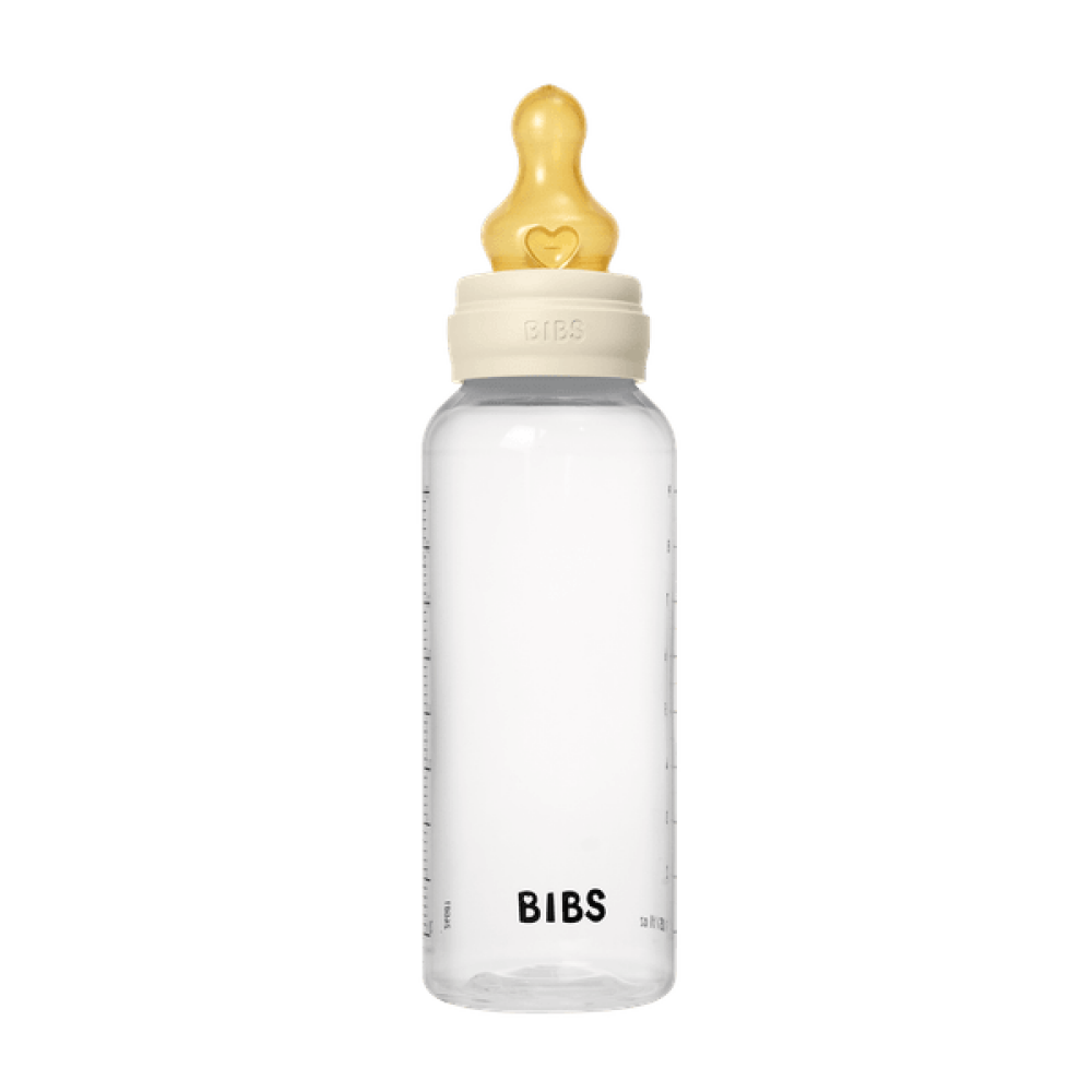 BIBS - Set complet biberon anticolici PP fara BPA, 270 ml, Latex, Ivory