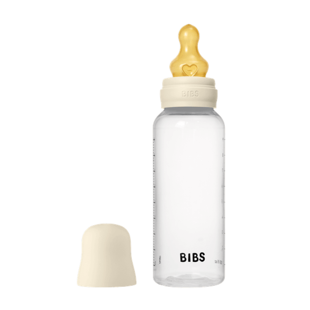 BIBS - Set complet biberon anticolici PP fara BPA, 270 ml, Latex, Ivory