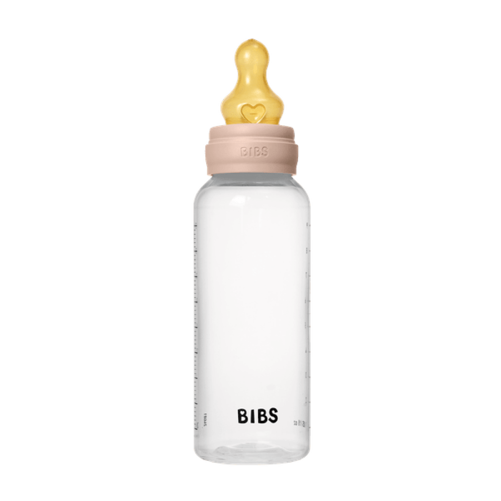 BIBS - Set complet biberon anticolici PP fara BPA, 270 ml, Latex, Blush