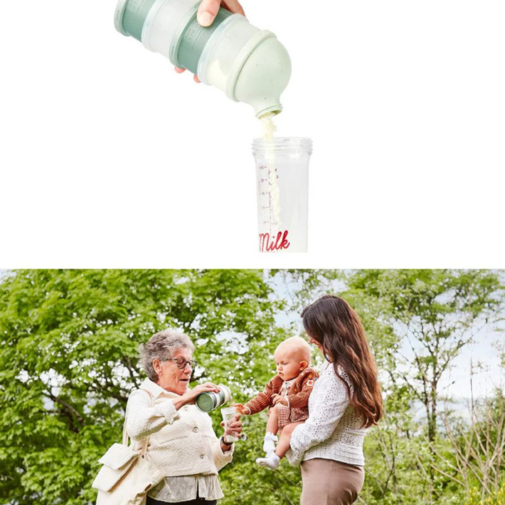 Dozator lapte praf Babymoov Babydose Mineral Green