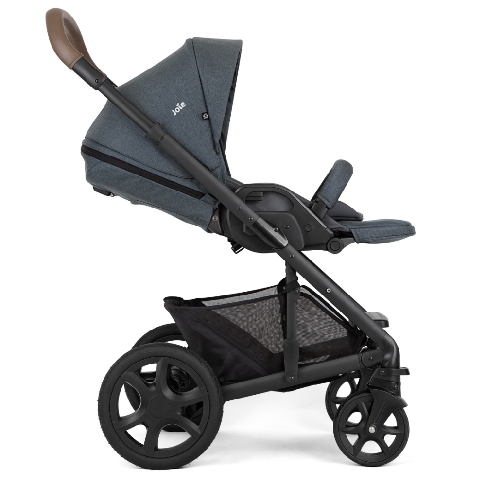 Joie - Carucior pentru copii Chrome DLX 3 in 1 Moonlight (Carucior Chrome DLX Moonlight  + Landou Moonlight + Scoica i-Snug Moonlight)