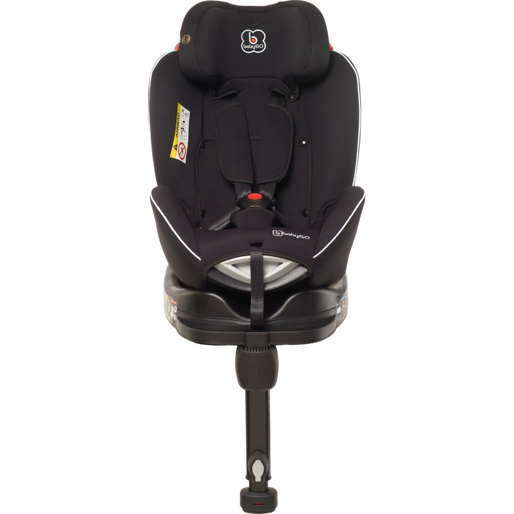 Scaun auto pentru copii rotativ BabyGo Fixleg 360 Black, 0-25 kg 