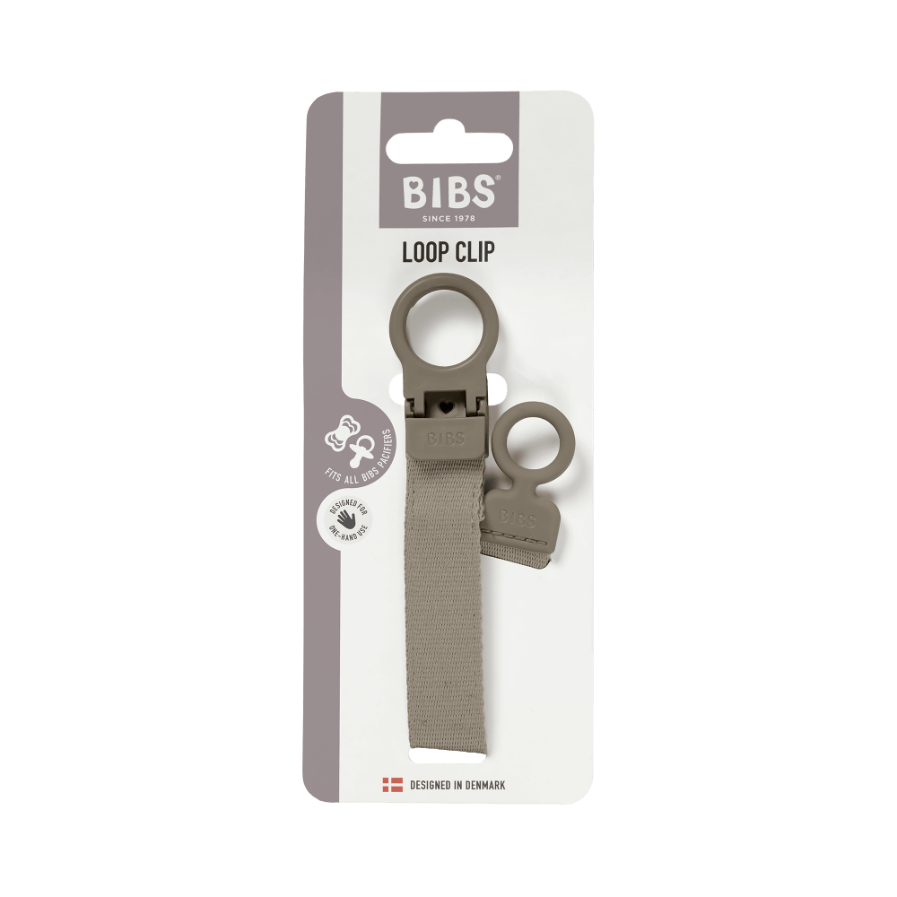 Lantisor clip BIBS Loop pentru suzeta, Dark Oak