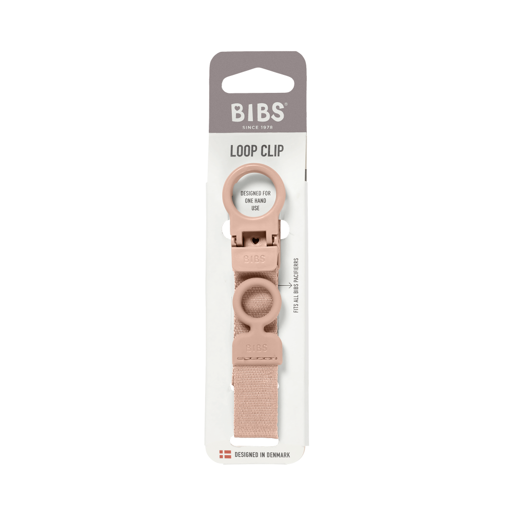 Lantisor clip BIBS Loop pentru suzeta, Blush
