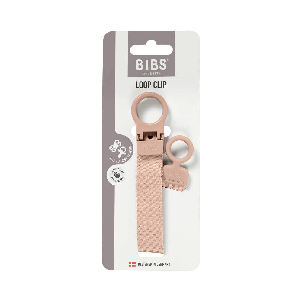 Lantisor clip BIBS Loop pentru suzeta, Blush