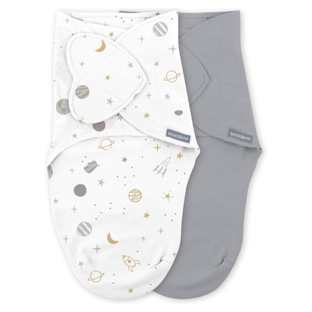 Set 2 sisteme de infasare Ingenuity Swaddle Me 0-3 luni, colectia Monogram, Sunset Space