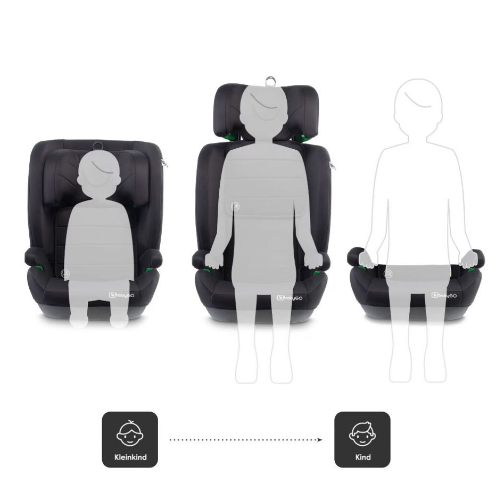 BabyGo - Scaun auto SafeChild2 Black, 100-150 cm 
