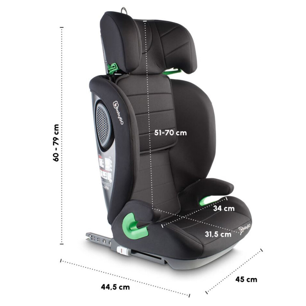 BabyGo - Scaun auto SafeChild2 Black, 100-150 cm 