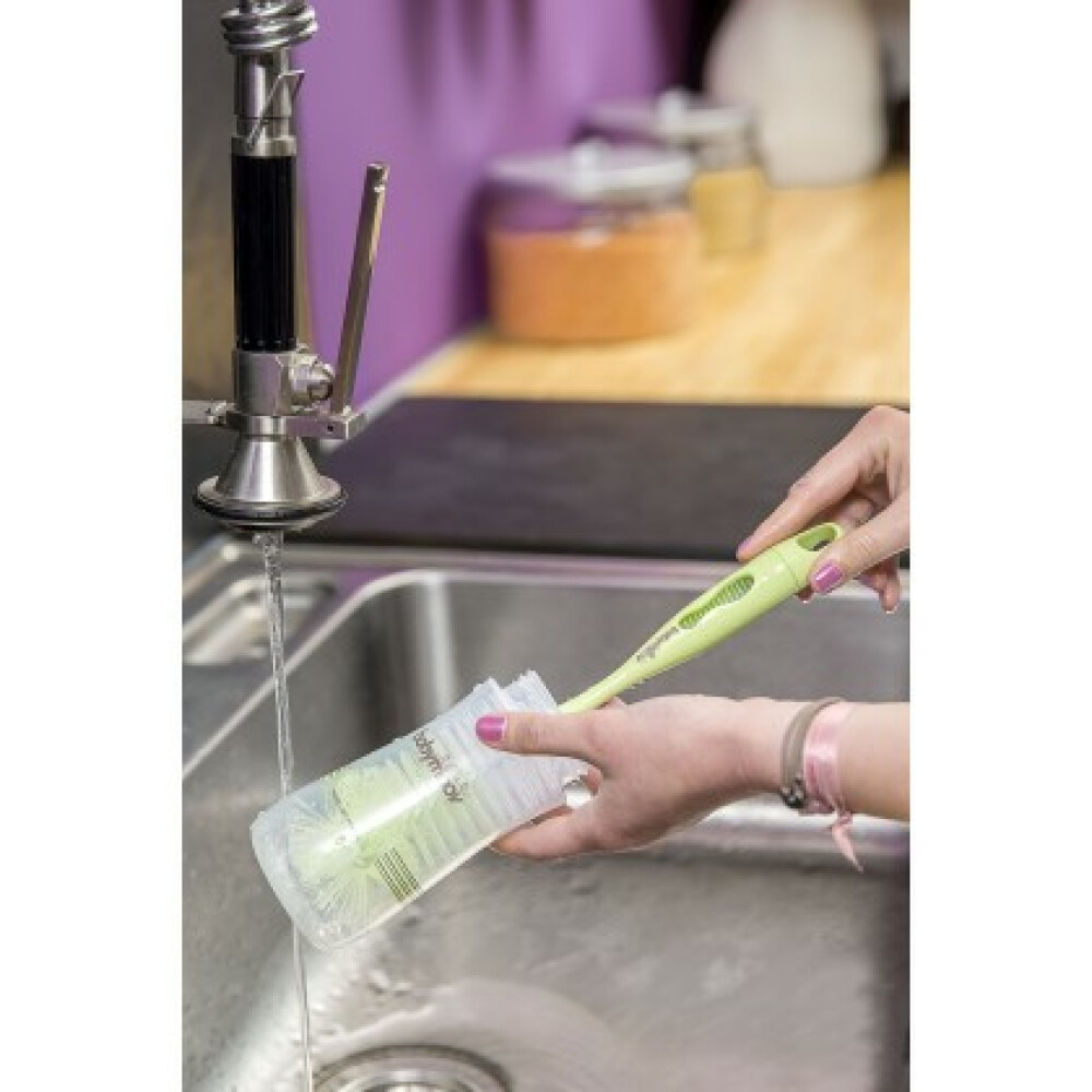 Babymoov - Perie 2 In 1 pentru curatarea biberoanelor verde