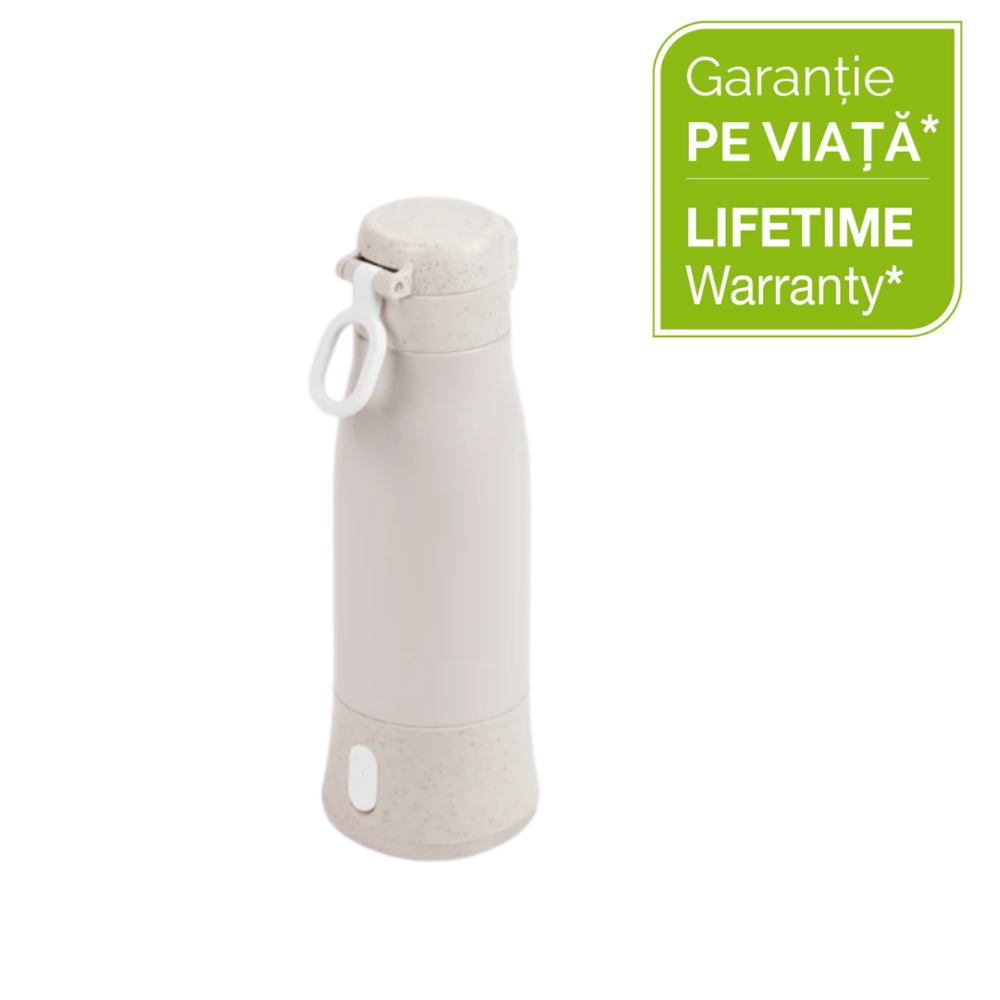 Babymoov - Moov & Feed Incalzitor de biberoane portabil si reincarcabil, Mineral Beige