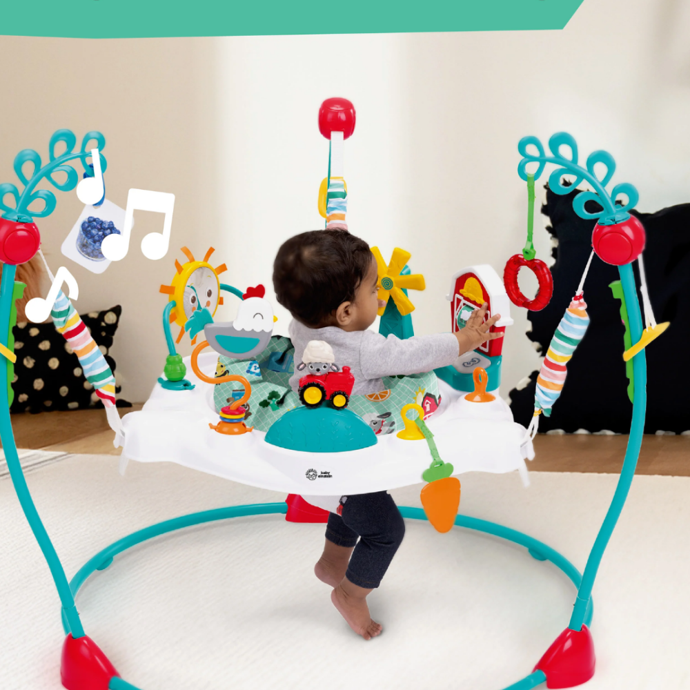 Centru de activitati jumper Baby Einstein Farm Explorers Jump & Learn Barnyard