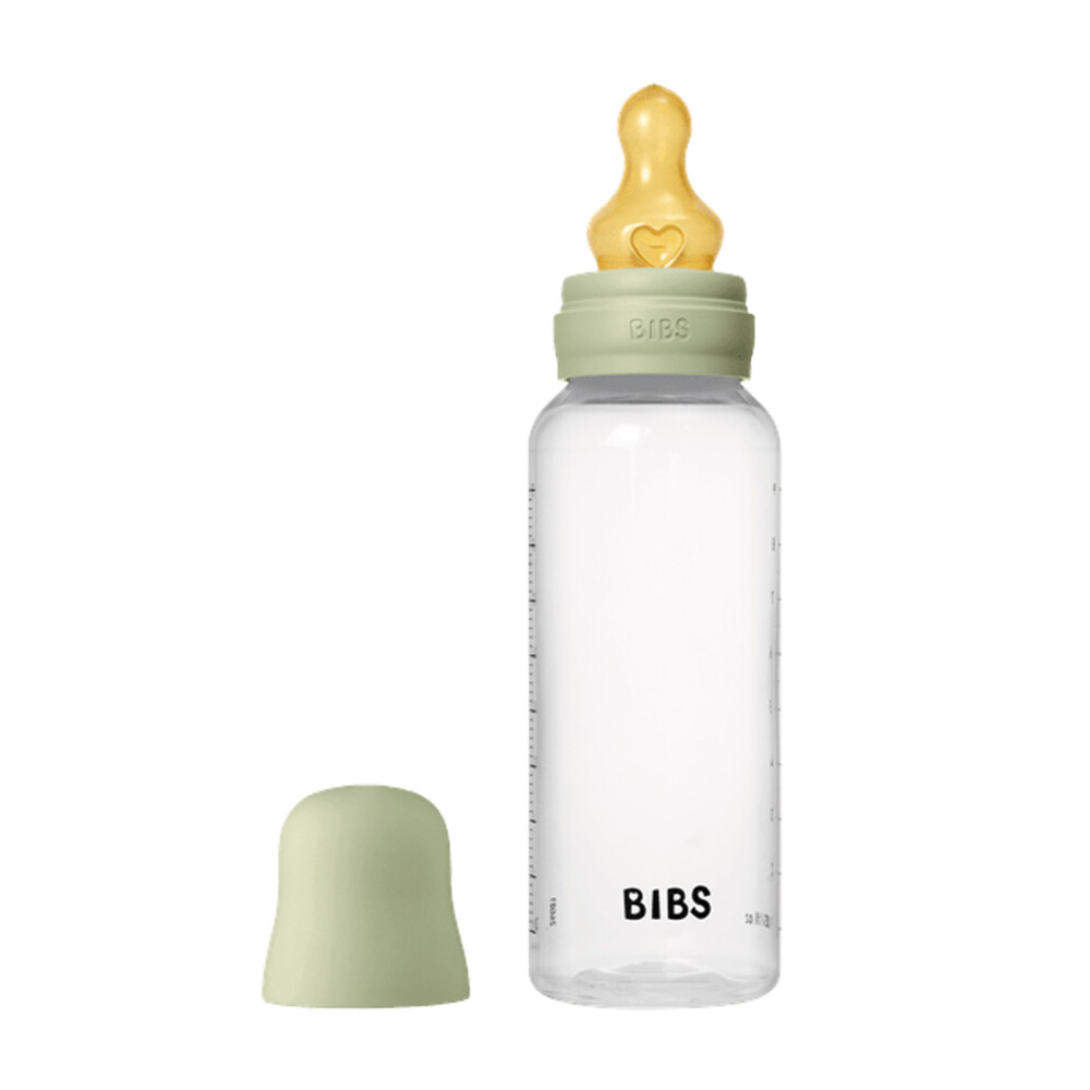BIBS - Set complet biberon anticolici PP fara BPA, 270 ml, Latex, Sage