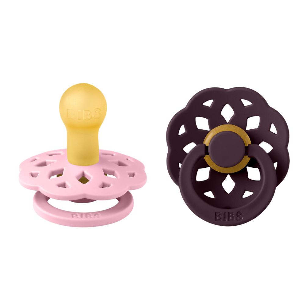 BIBS - Set 2 suzete Boheme Latex, tetina rotunda, 6 luni +