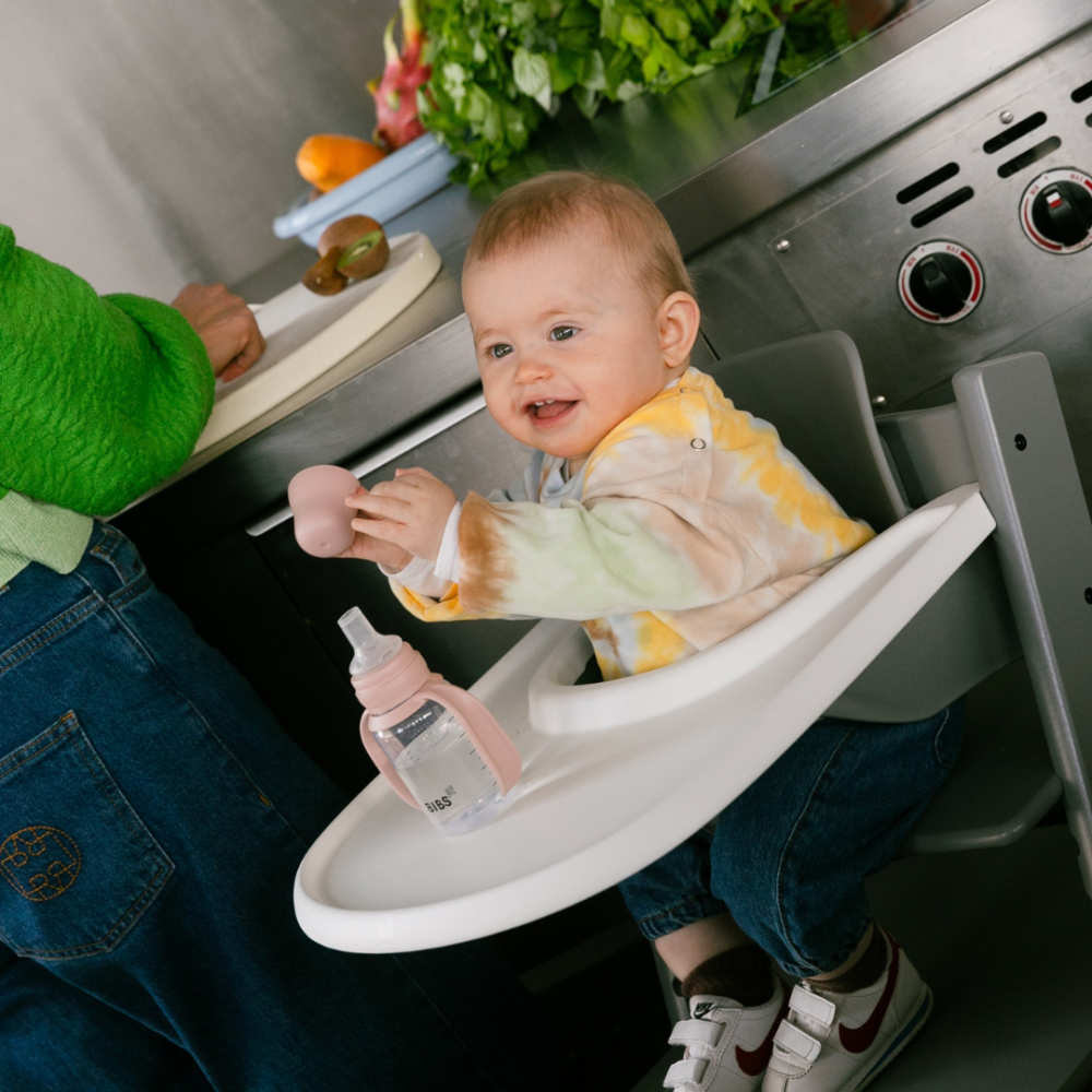 Set biberon BIBS tip Sippy Cup PP 150 ml cu cioc din silicon și sistem antipicurare, Sage