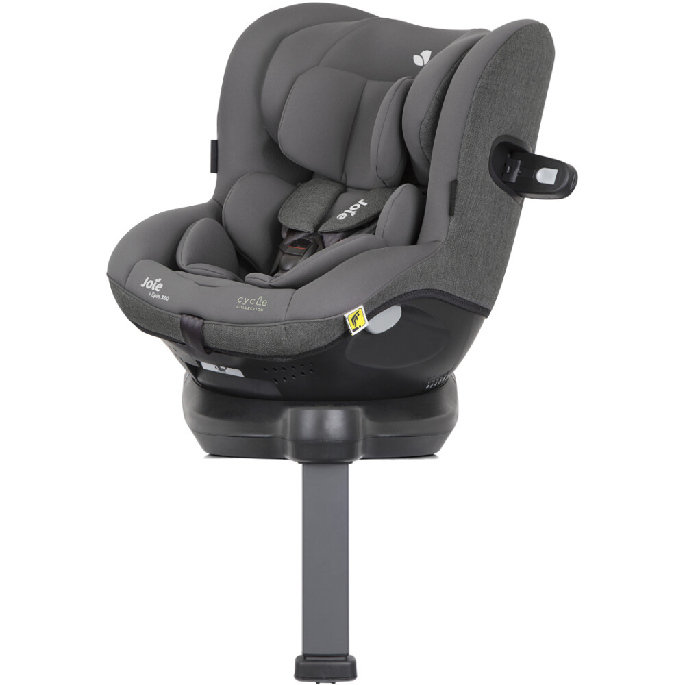 Scaun auto pentru copii Joie  i-Spin 360° Shell Gray, Colectia Cycle, nastere - 105 cm, testat ADAC si testat Suplimentar la impact lateral, frontal si din spate