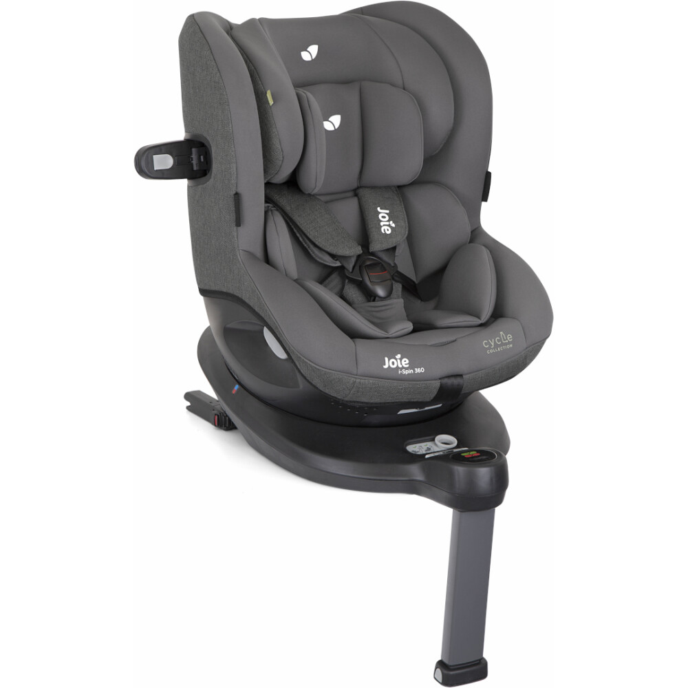 Scaun auto pentru copii Joie  i-Spin 360° Shell Gray, Colectia Cycle, nastere - 105 cm, testat ADAC si testat Suplimentar la impact lateral, frontal si din spate