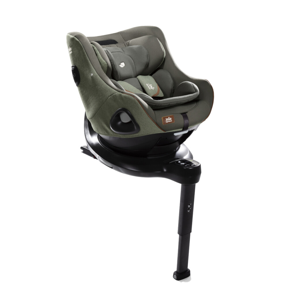 Set scaun auto rotativ i-Size Joie i-Harbour Signature Pine, 40-105 cm + Baza i-Size i-Base Encore, testat ADAC si certificat R129
