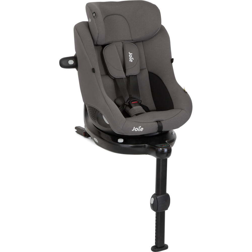 Scaun auto pentru copii Joie i-Size i-Pivot 360° Thunder, nastere - 105 cm, testat Suplimentar la impact lateral, frontal si din spate