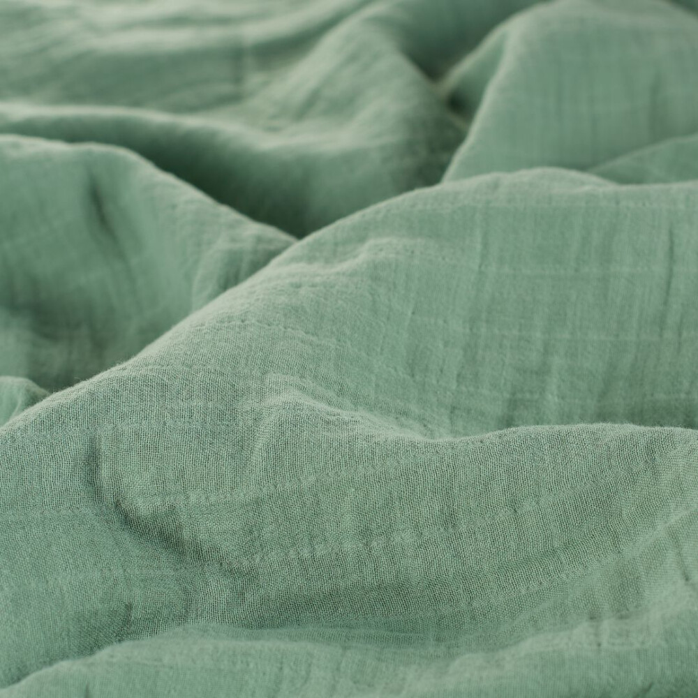 Muselina multifunctionala din bumbac 100% organic, ONINO HUG.me, Serene Green, x1 bucata, 120 x 120 cm, certificata GOTS