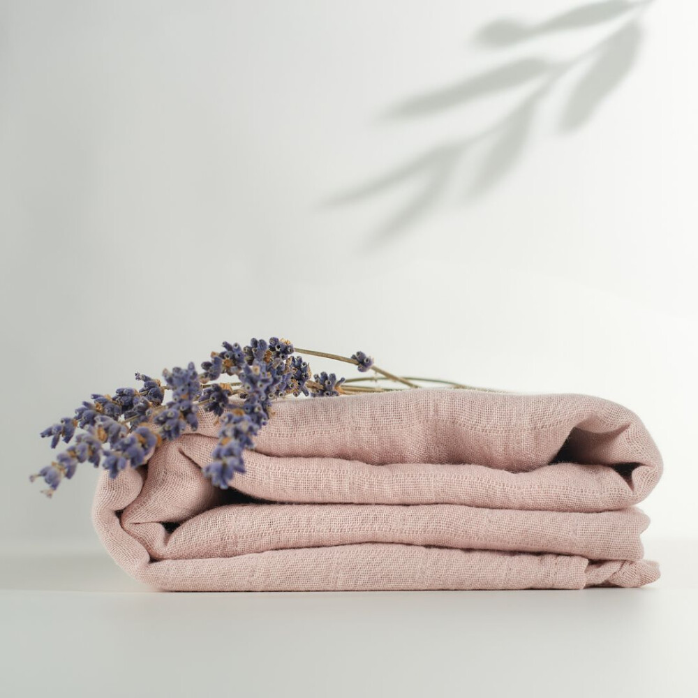 Muselina multifunctionala din bumbac 100% organic, ONINO HUG.me, Warm Peach, x1 bucata, 120 x 120 cm, certificata GOTS