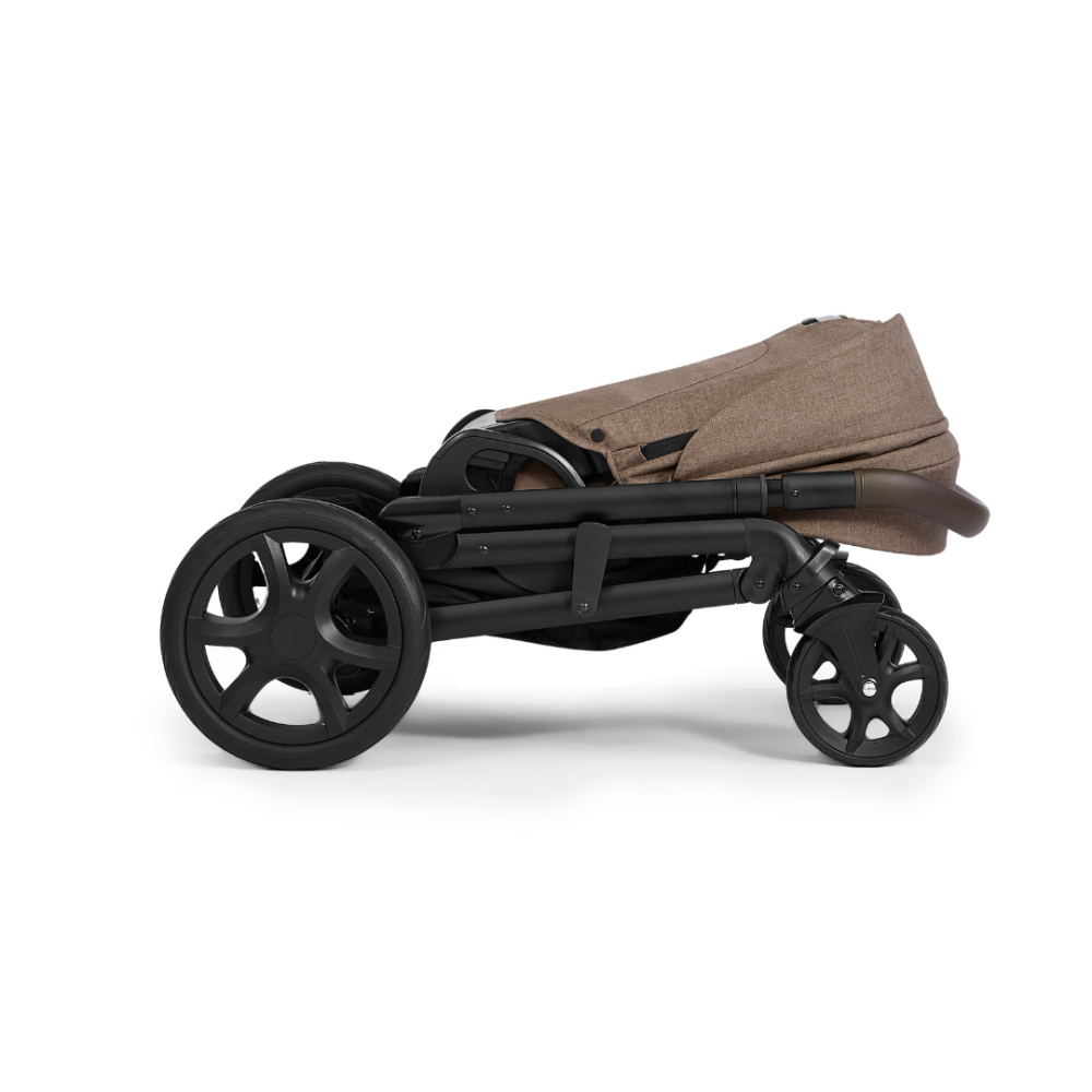 Carucior pentru copii multifunctional 3 in 1 Joie Chrome DLX Toffee (Carucior Chrome DLX + Landou Toffee + Scoica i-Snug Toffee)