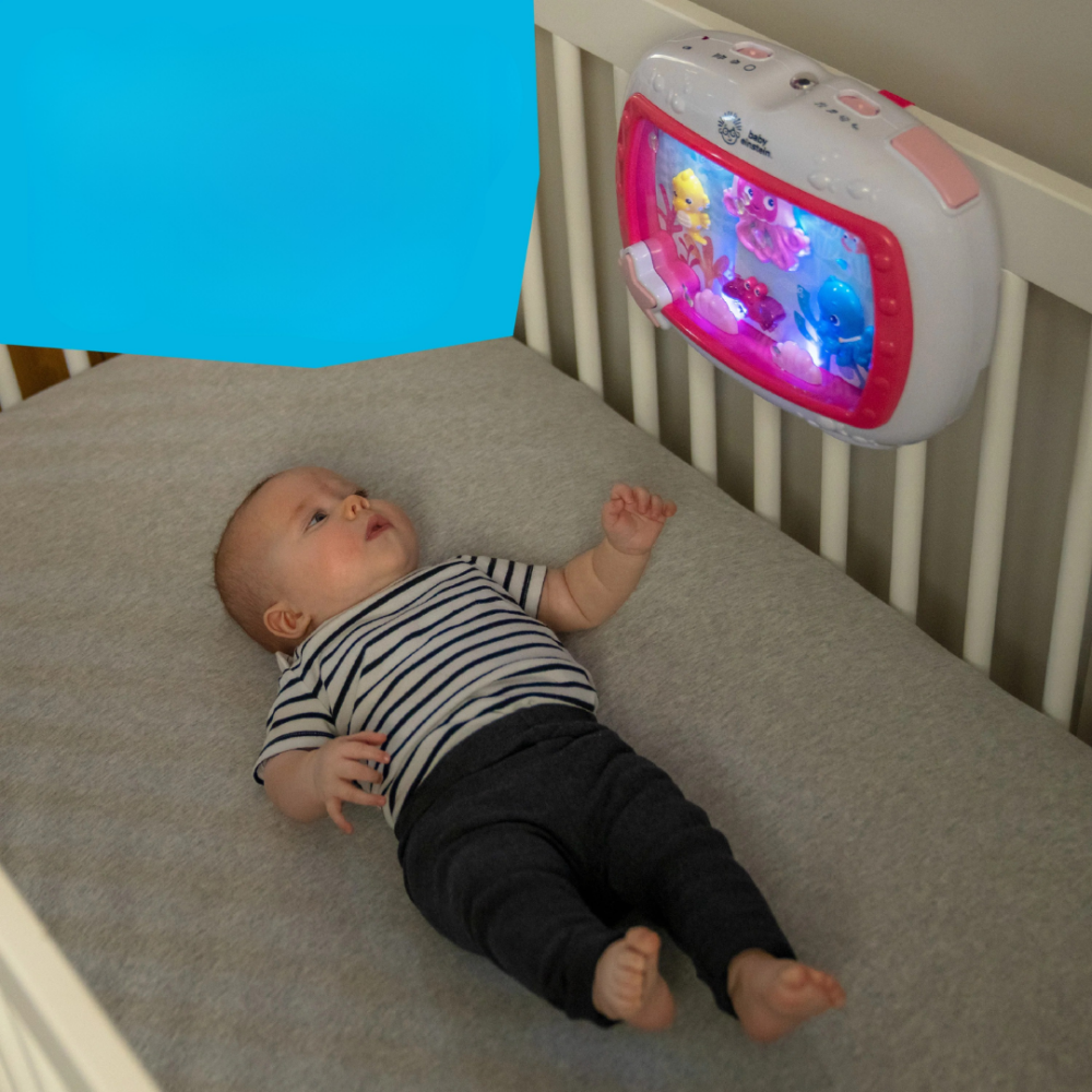 Jucarie muzicala pentru patut Baby Einstein Sea Dreams Soother Pink