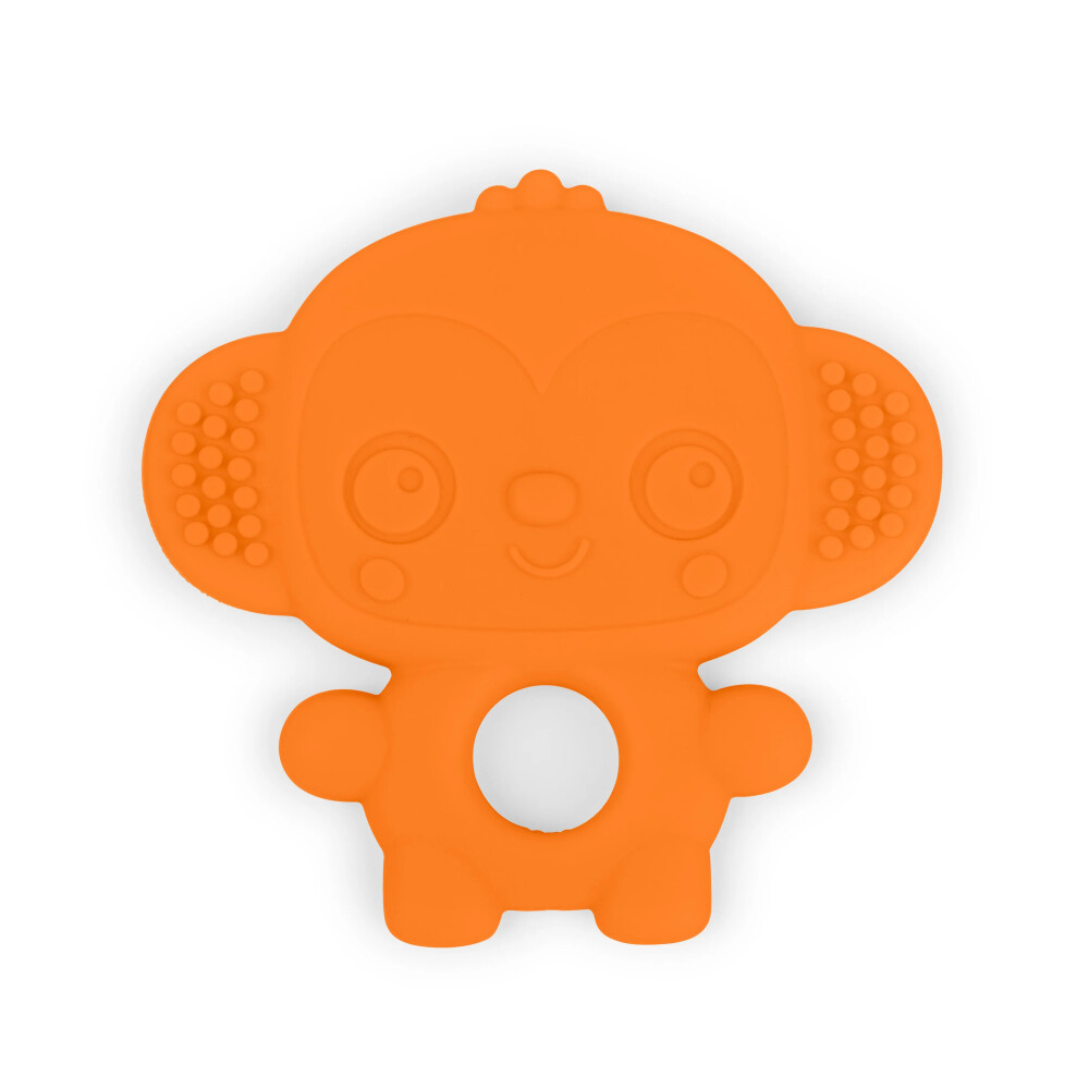 Set 3 jucarii de dentitie texturate Bright Starts Gummy Buddies -  Elefant, Leu, Maimuta