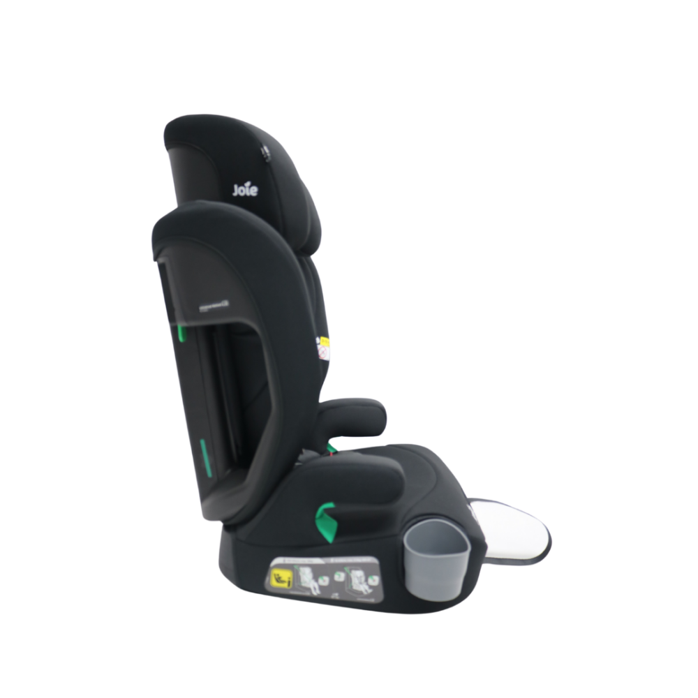 Joie - Scaun auto Elevate R129 Gray, 76-150 cm, testat Suplimentar la impact lateral, frontal si din spate
