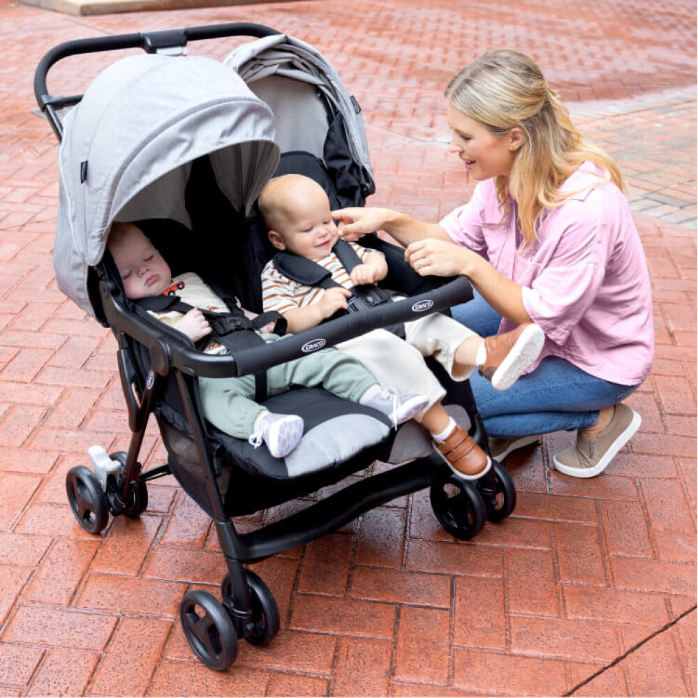 Carucior de gemeni Graco DuoRider Steeple Gray