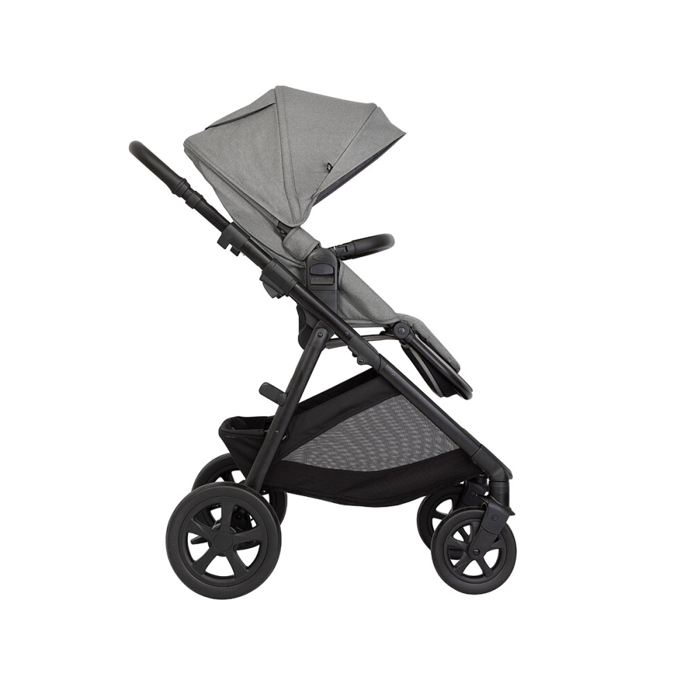 Carucior pentru copii multifunctional 3 in 1 Graco Near2Me DLX Ash (Carucior Near2Me DLX + Landou Near2Me DLX + Scoica SnugLite)