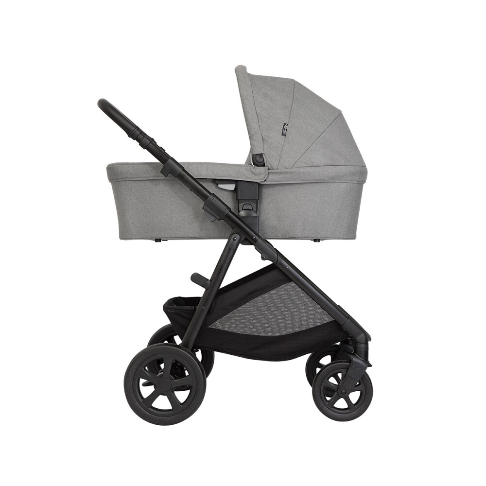 Carucior pentru copii multifunctional 3 in 1 Graco Near2Me DLX Ash (Carucior Near2Me DLX + Landou Near2Me DLX + Scoica SnugLite)