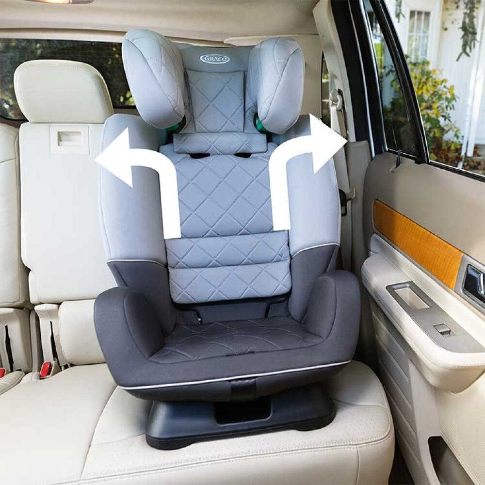Scaun auto Graco SlimFit Midnight, 40-145 cm, certificat R129 si testat ADAC