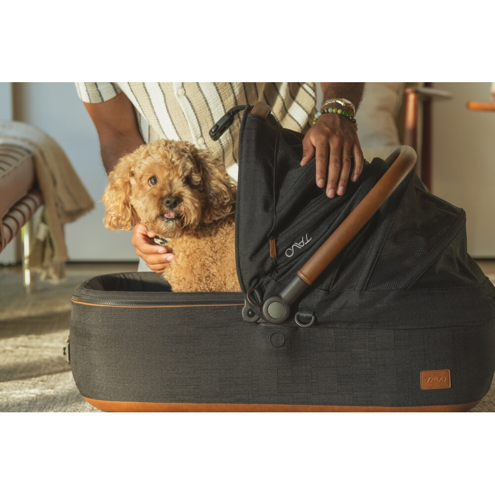 Sistem de transport si protectie pentru animale de companie Tavo Maeve Medium Rigid Brindle, max 13.6 kg