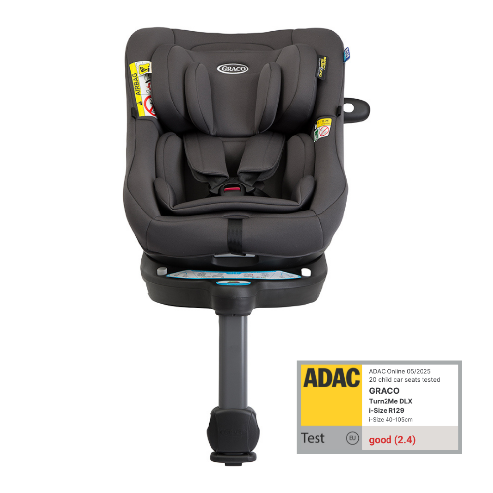 Scaun auto Graco Turn2Me 360° DLX Iron, 40-105 cm, certificata R129 si testat ADAC