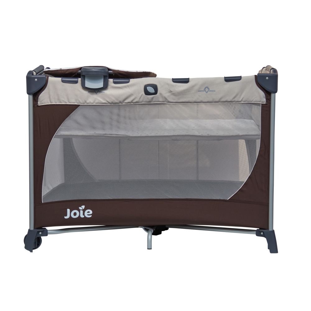 Patut pliant Joie Commuter Change Beige Dots, cu cosulet detasabil inclus