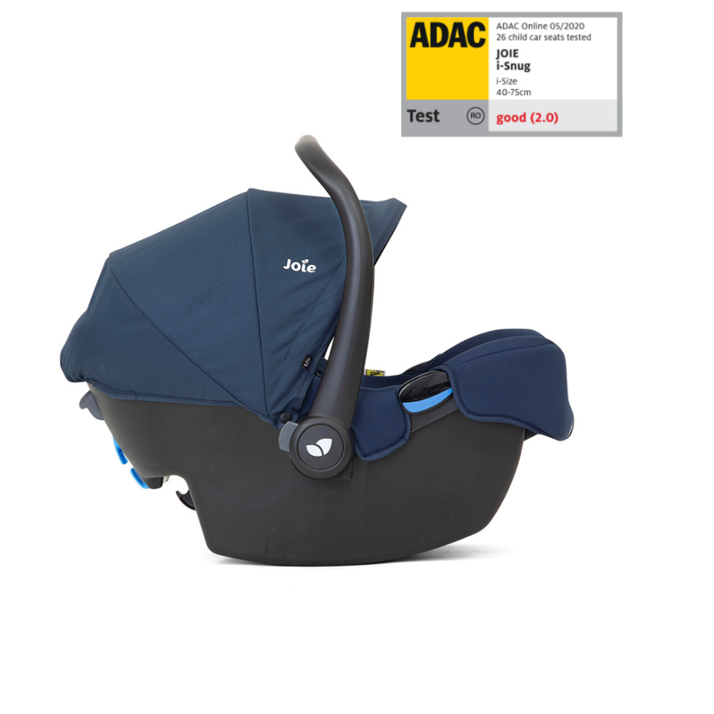 Scoica auto pentru copii Joie i-Snug Deep Sea, nastere - 75 cm, testata ADAC si testata Suplimentar la impact lateral, frontal si din spate