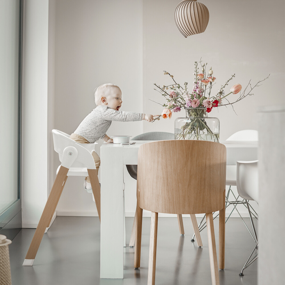Scaun de masa transformabil BabyGo Levels, Alb