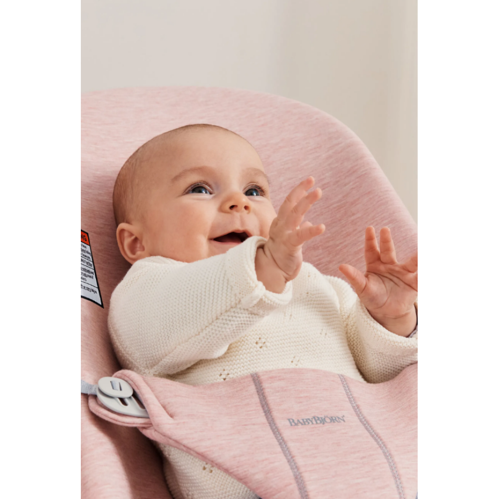 Balansoar din Jersey pentru copii BabyBjorn Bliss, Light Pink 3D