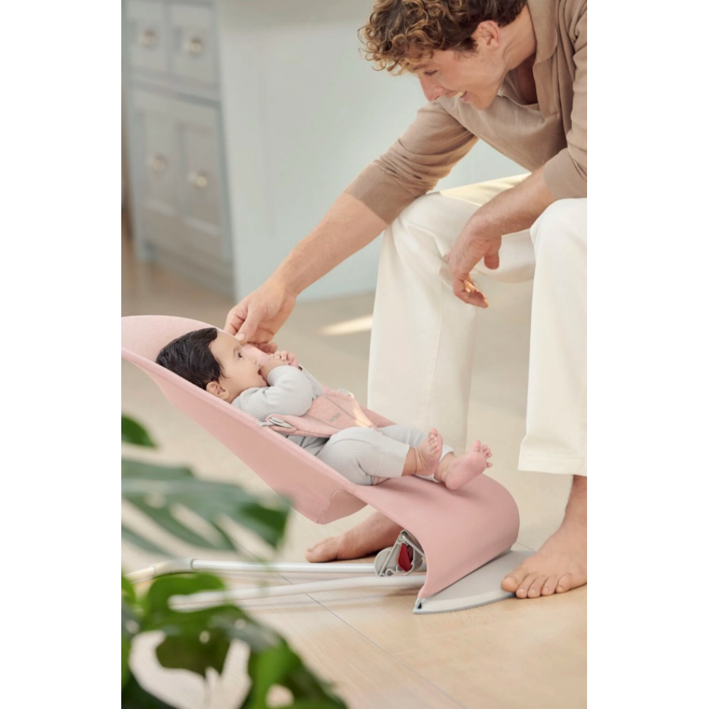 Balansoar din Jersey pentru copii BabyBjorn Bliss, Light Pink 3D