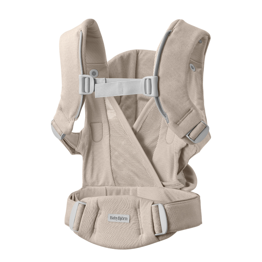 Marsupiu ergonomic Baby Bjorn Baby Carrier Hold, Sand Gray, tesatura periata
