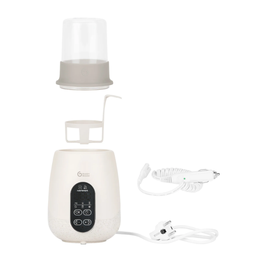 Incalzitor si sterilizator biberoane (recipiente) pentru casa si masina Babymoov NutriSmart+ Mineral Beige