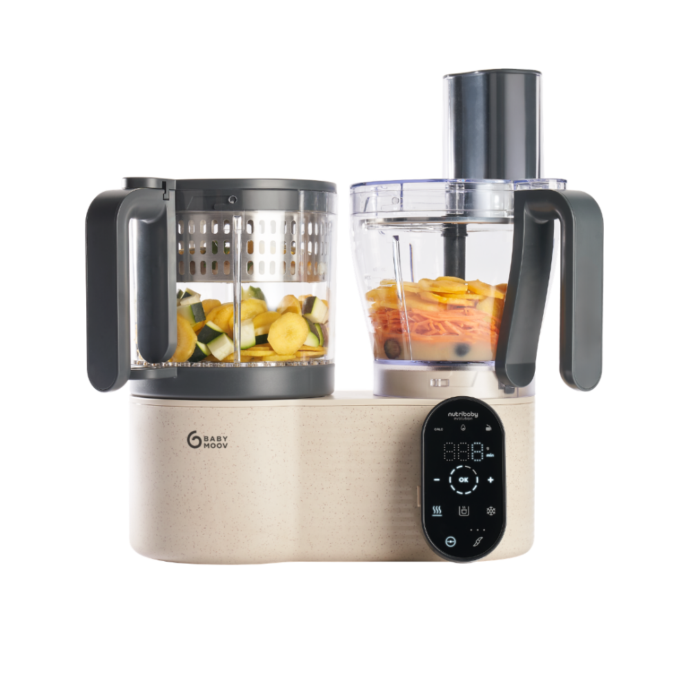 Robot multifunctional Babymoov Nutribaby Evolution 5 in 1, cu functii integrate de feliere si razuire
