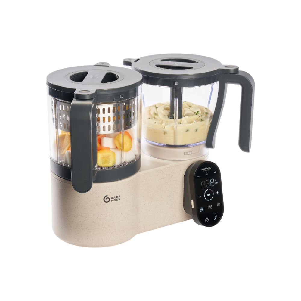 Robot multifunctional Babymoov Nutribaby Evolution 5 in 1, cu functii integrate de feliere si razuire