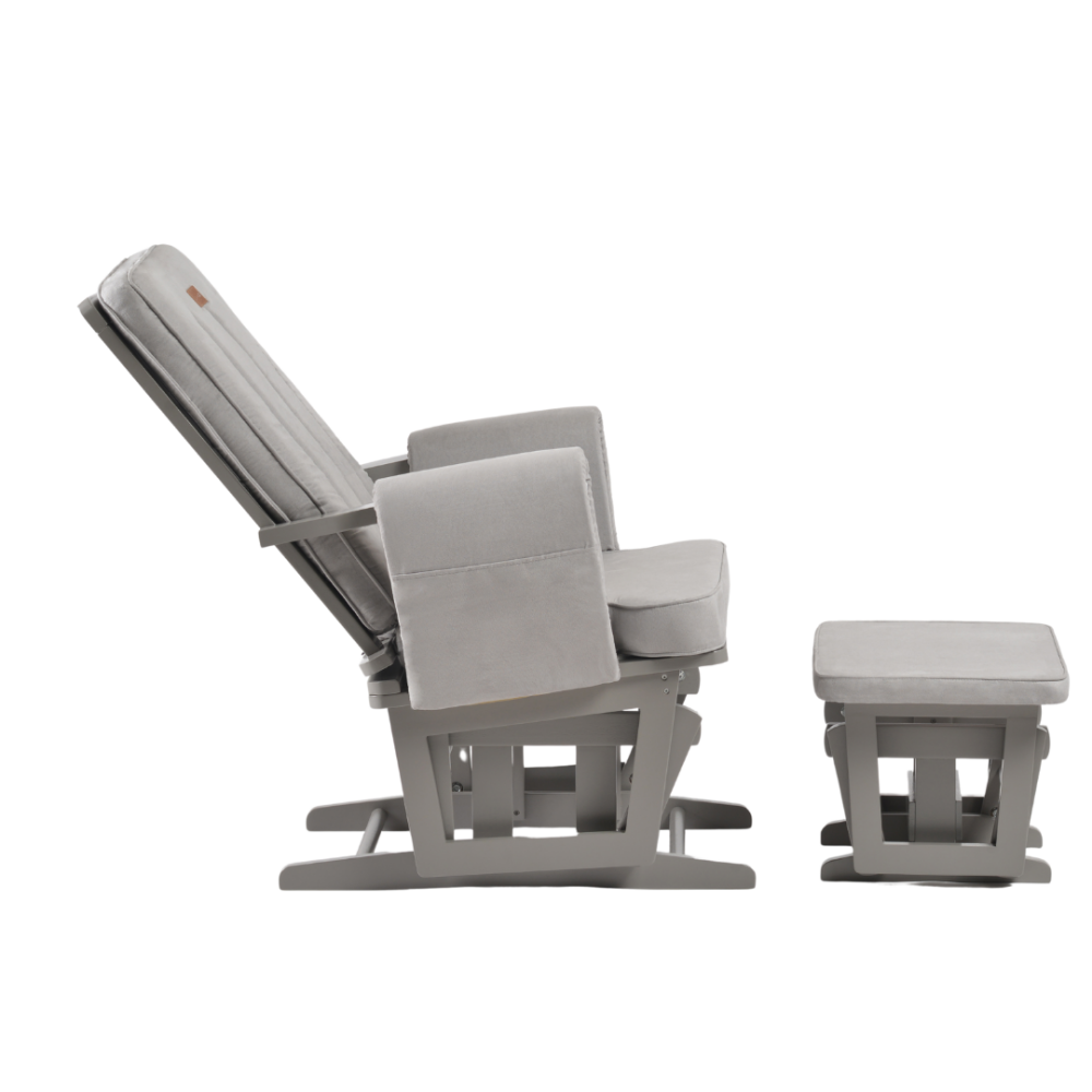 Fotoliu reglabil pentru alaptare, cu suport de picioare inclus, ONINO CALM.me Classic, Pearl Gray