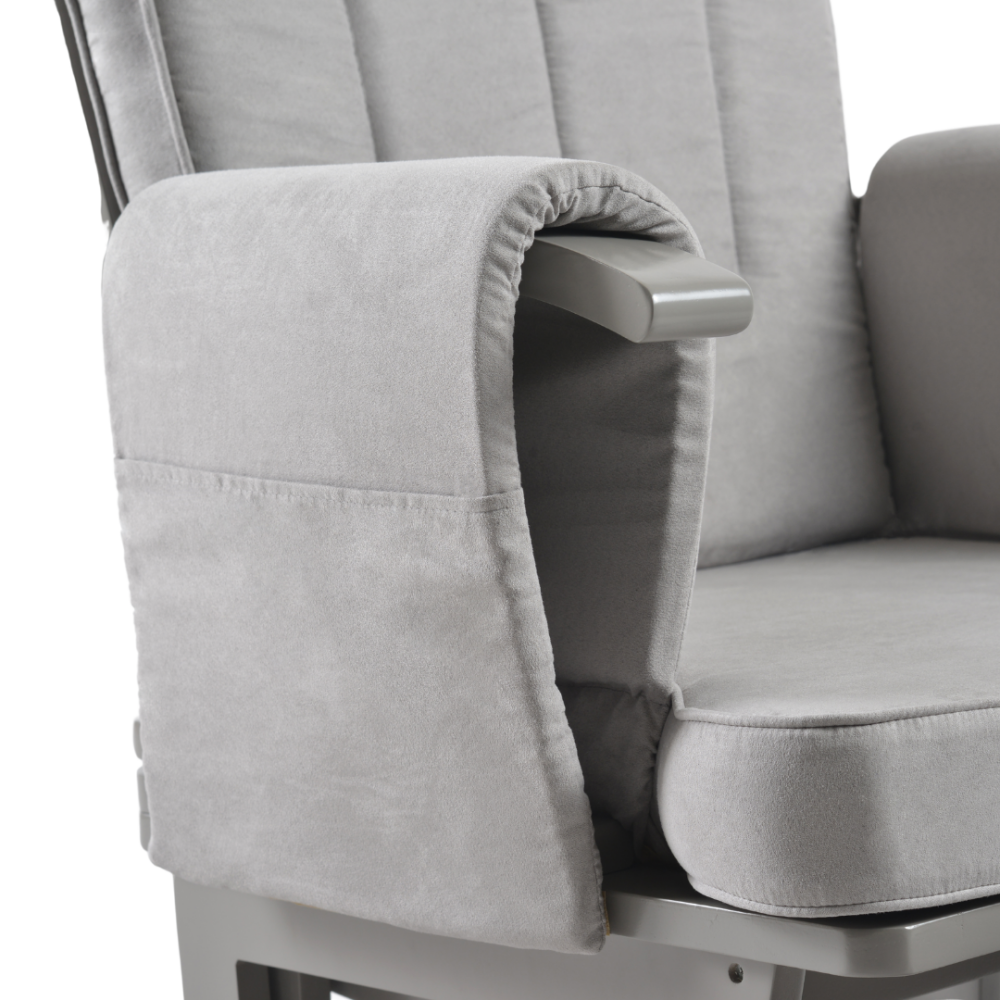 Fotoliu reglabil pentru alaptare, cu suport de picioare inclus, ONINO CALM.me Classic, Pearl Gray