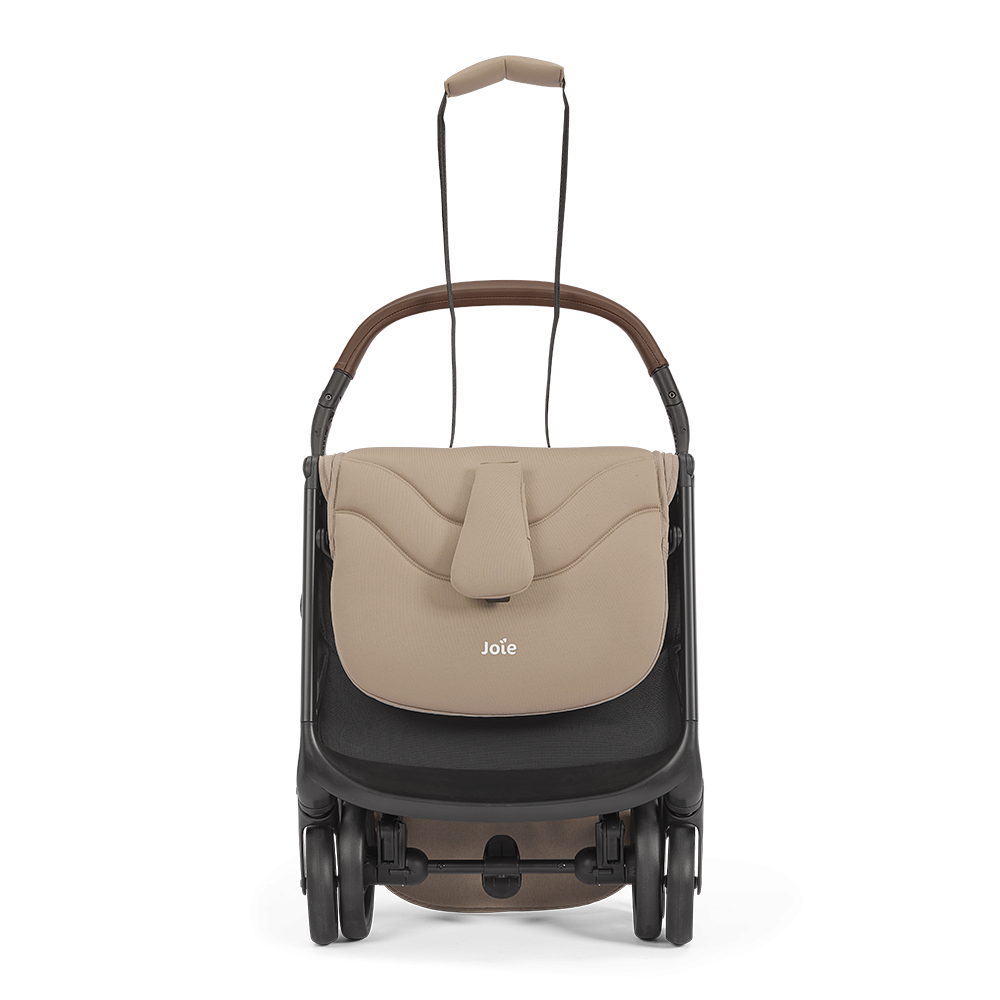 Carucior ultracompact Joie Porto Cashew, compatibil bagaj de cabina, pliere automata, de la nastere pana la 22 kg