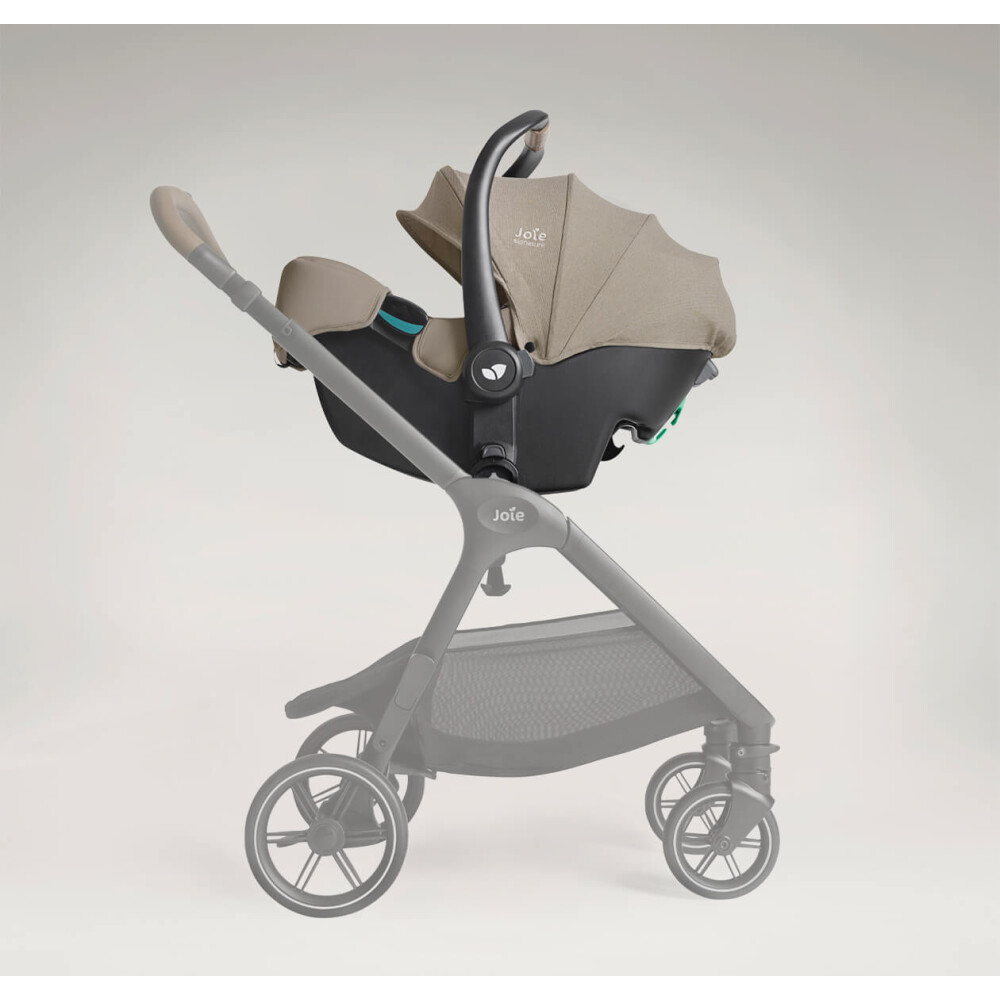 Scoica auto Joie i-Starter cu tetiera reglabila, 40-75 cm, Sandstone, certificata R129