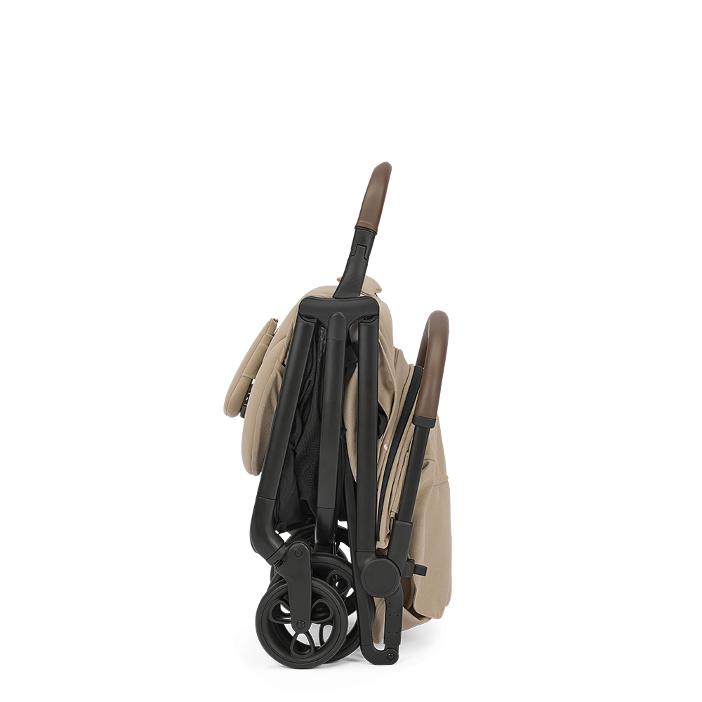 Carucior ultracompact Joie Porto Cashew, compatibil bagaj de cabina, pliere automata, de la nastere pana la 22 kg